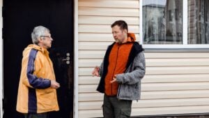 Getting to know the neighbors at the country houses in village