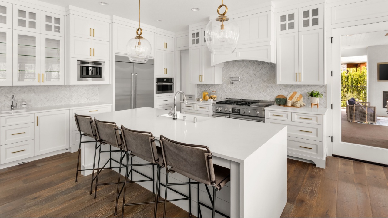 Kitchen in New Modern Farmhouse Style Luxury Home