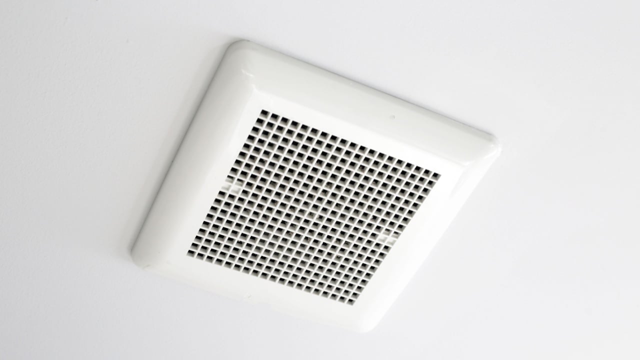 The ceiling fan. Bathroom exhaust fan