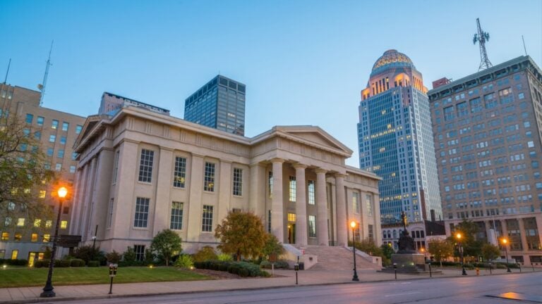 Louisville Metro Hall vintage old building in downtown Louisville, Kentucky USA