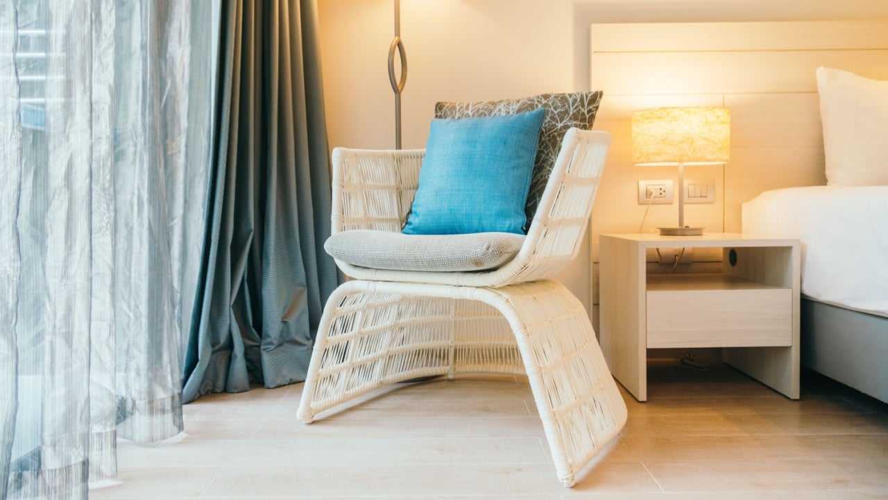 Pillow on sofa chair decoration in living area