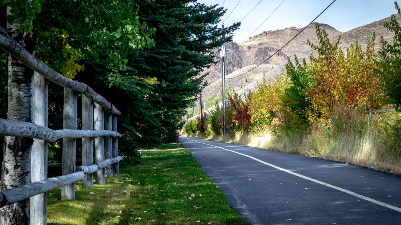 Scenic Bike Path In Ketchum, Idaho