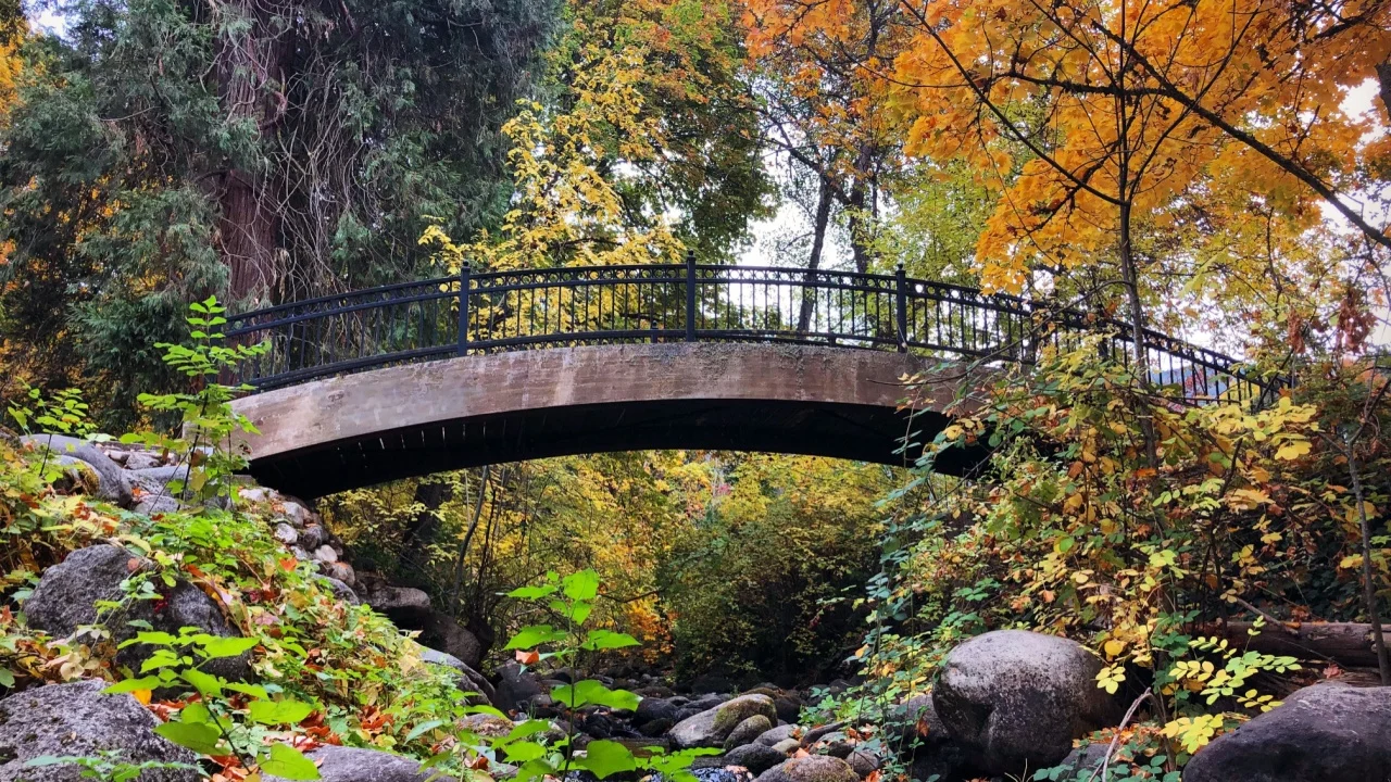 Fall Bridge at Lithia Park, Ashland, Oregon