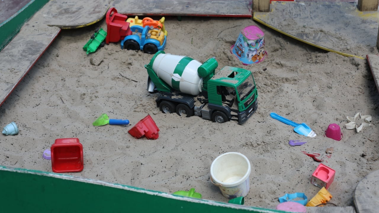 Playground with toys for kids