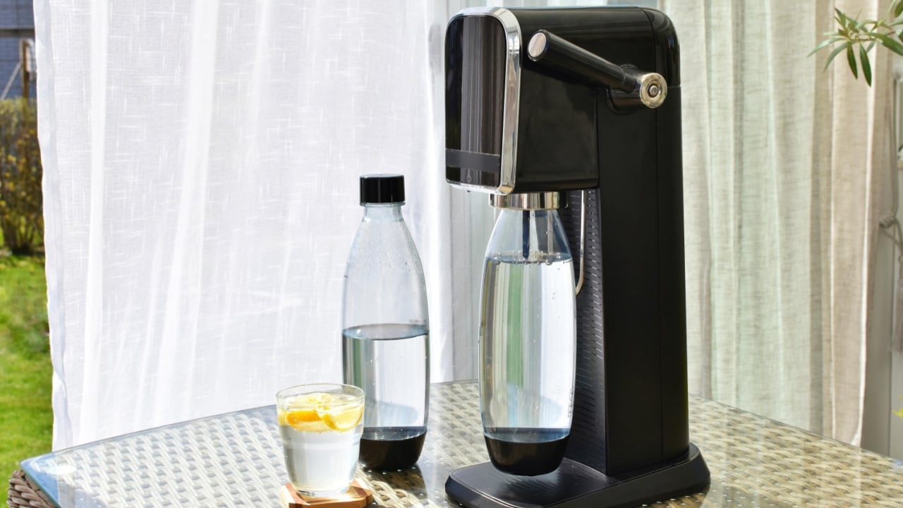 A device for making carbonated water. 