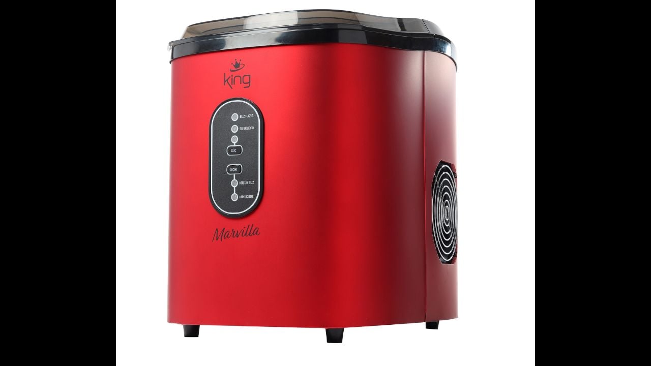 Yalova,Merkez,Turkey-09-09-2025:King electric ice maker, photographed from different angles against a white background.