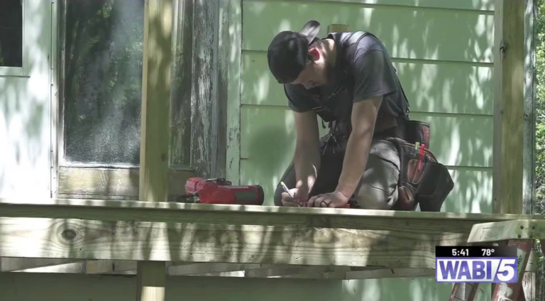 This Grateful Retired Firefighter and Veteran Got a Brand New Porch For the Low Price of Free