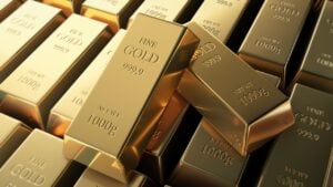 2 Golden Bars on an array of golden bars.