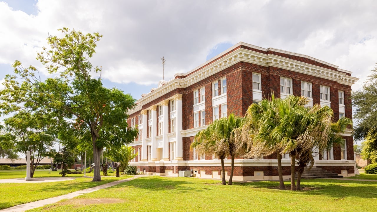 Raymondville, Texas, USA - September 18, 2021: The Willacy County Courthouse
