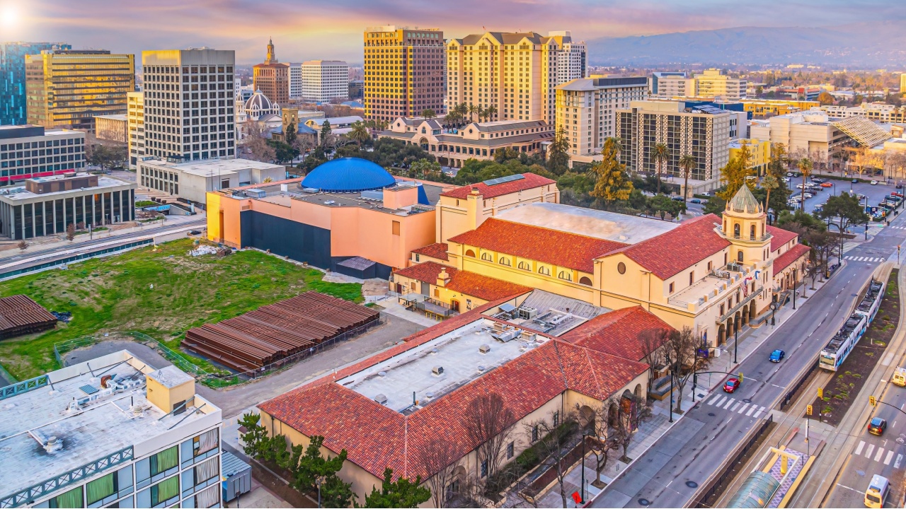Downtown San Jose city skyline, cityscape of Silicon Valley in California, USA