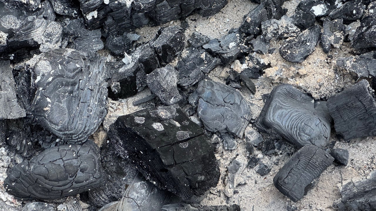 ash grill coals grey danger
