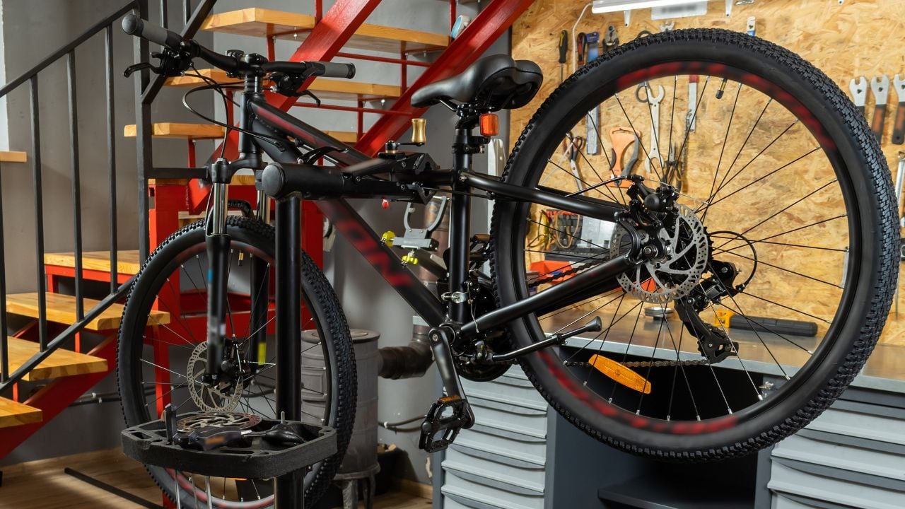 bicycle in garage home security
