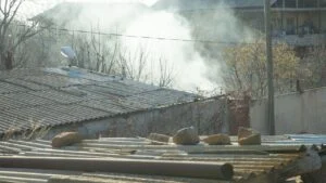 house deck fire smoke