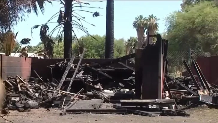 Lightning Hit a Backyard Palm Tree. Minutes Later, a Family’s Shed Was Gone