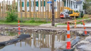 construction runoff flooding yard