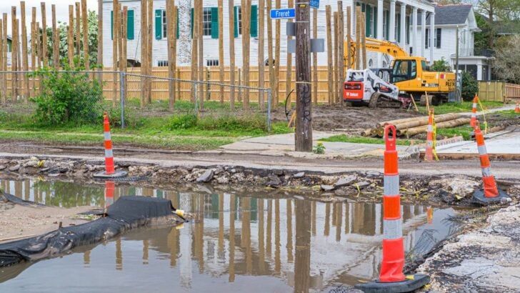 A Homeowner Says School Construction Runoff Is Turning Her Yard Into a “Lake”