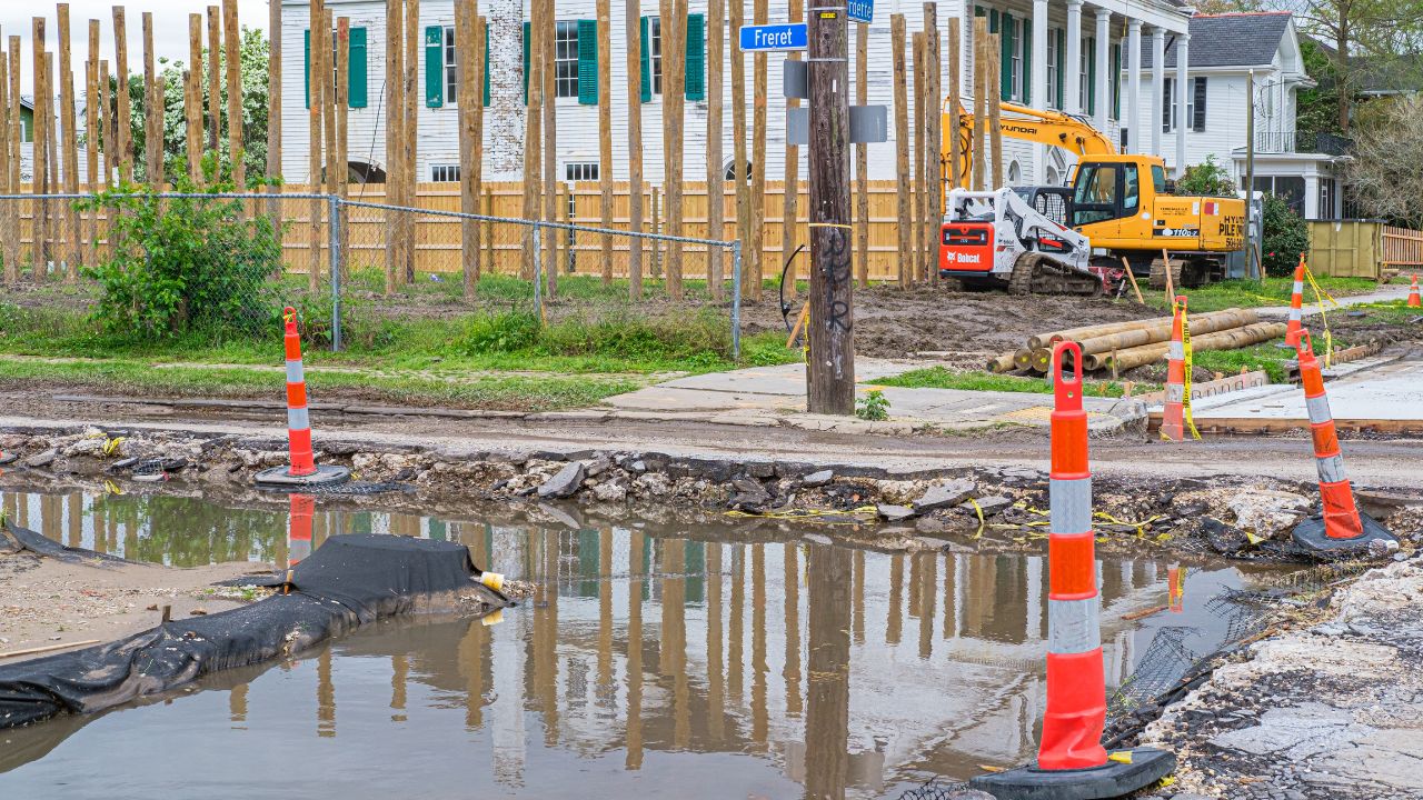 construction runoff flooding yard