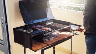 grill on the balcony