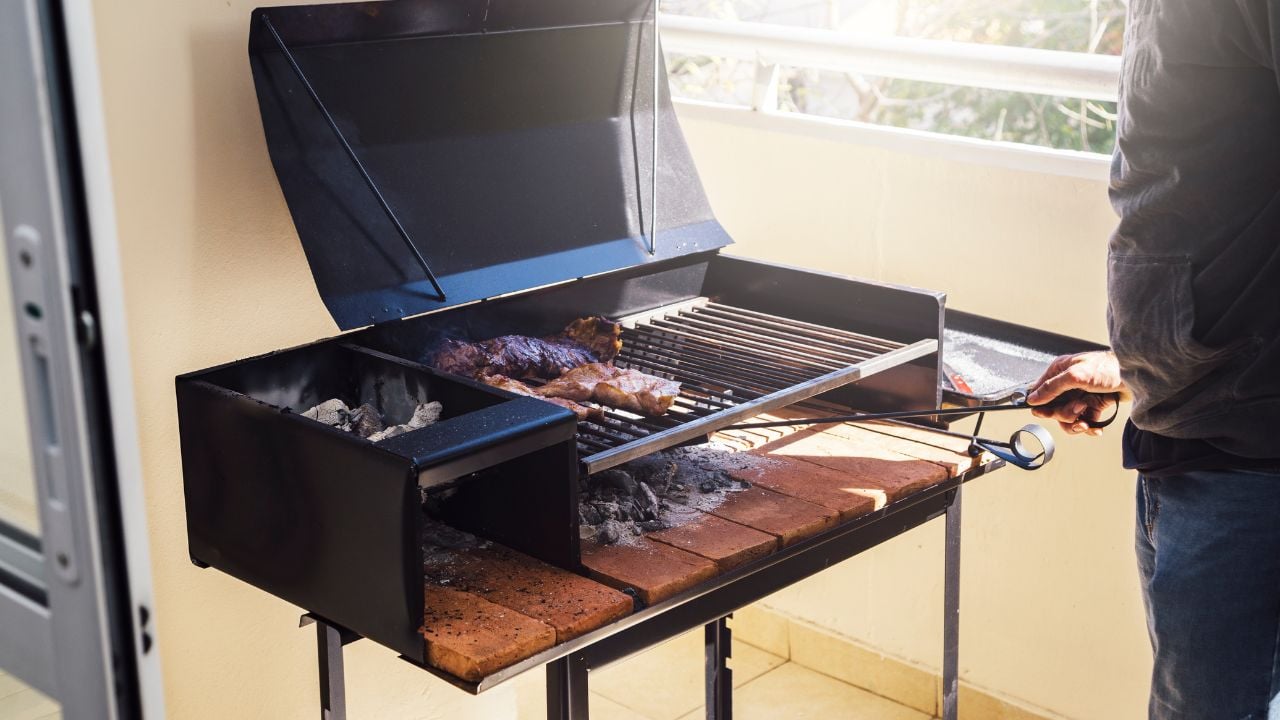 grill on the balcony