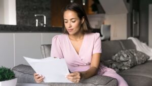 homeowner reading legal notice