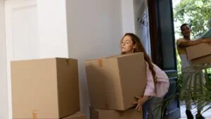 moving boxes inside home
