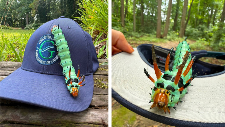 Park Ranger Finds Adorable Caterpillar With a Scary Name While on a Hike