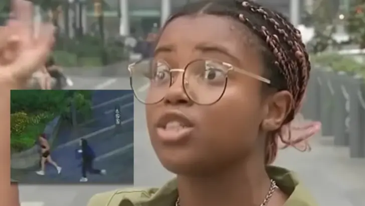 Woman Surprises Masked Man Chasing Philadelphia Joggers, Can He Fight?