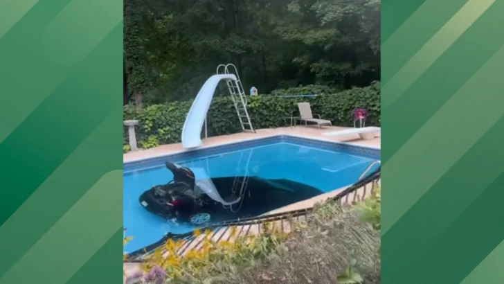 Massachusetts Man Lucky to Be Alive After Crashing His Car into His Neighbor’s Pool