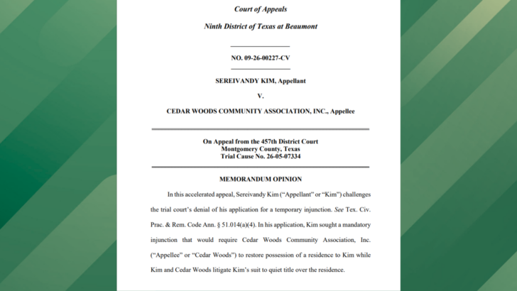 Texas Homeowner Lost His Appeal to Get His Home Back After His HOA Foreclosed