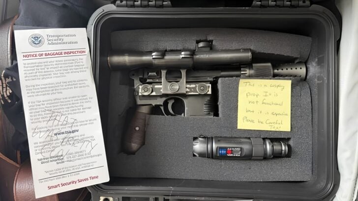 TSA Leaves a Fun Personal Note After Inspecting ‘Star Wars’ Blaster Prop