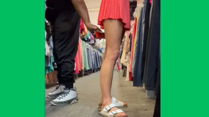 Mom Records the Creepy Man Behind Them While Shopping, Leaving Them Terrified