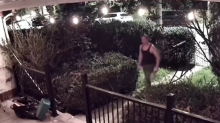 stalker returns after woman chases him off