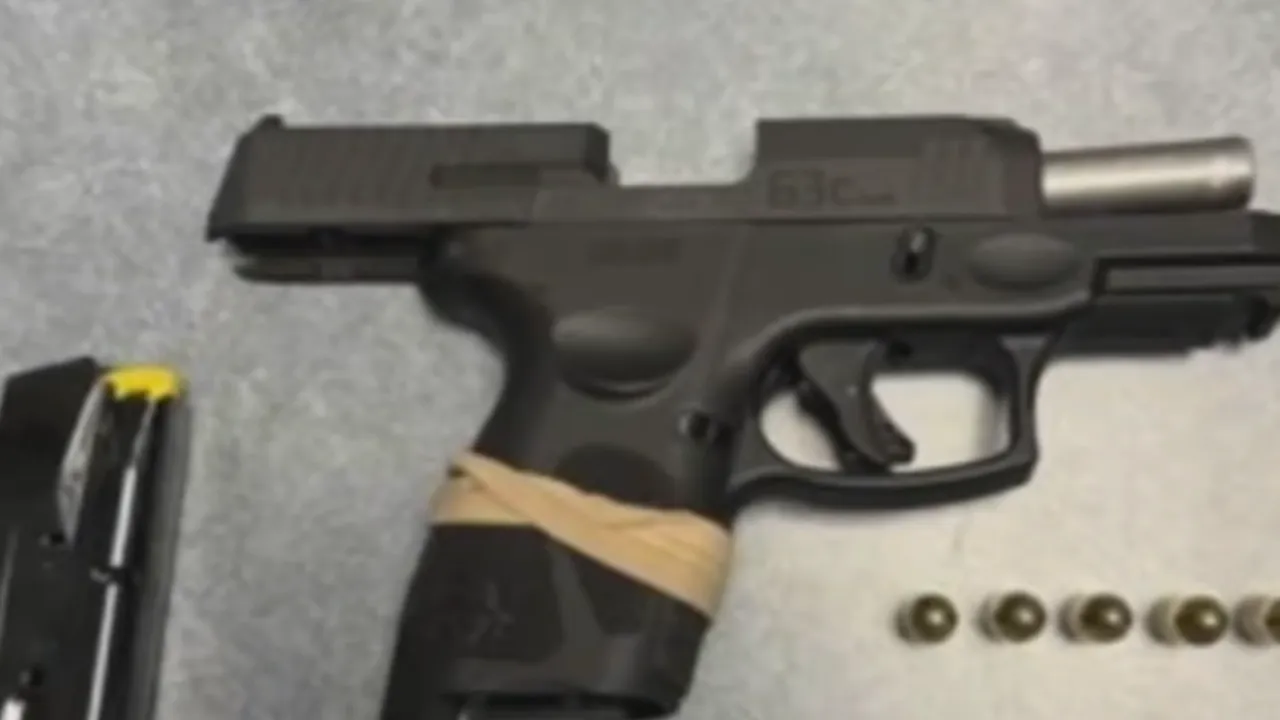 Loaded gun found in backpack.