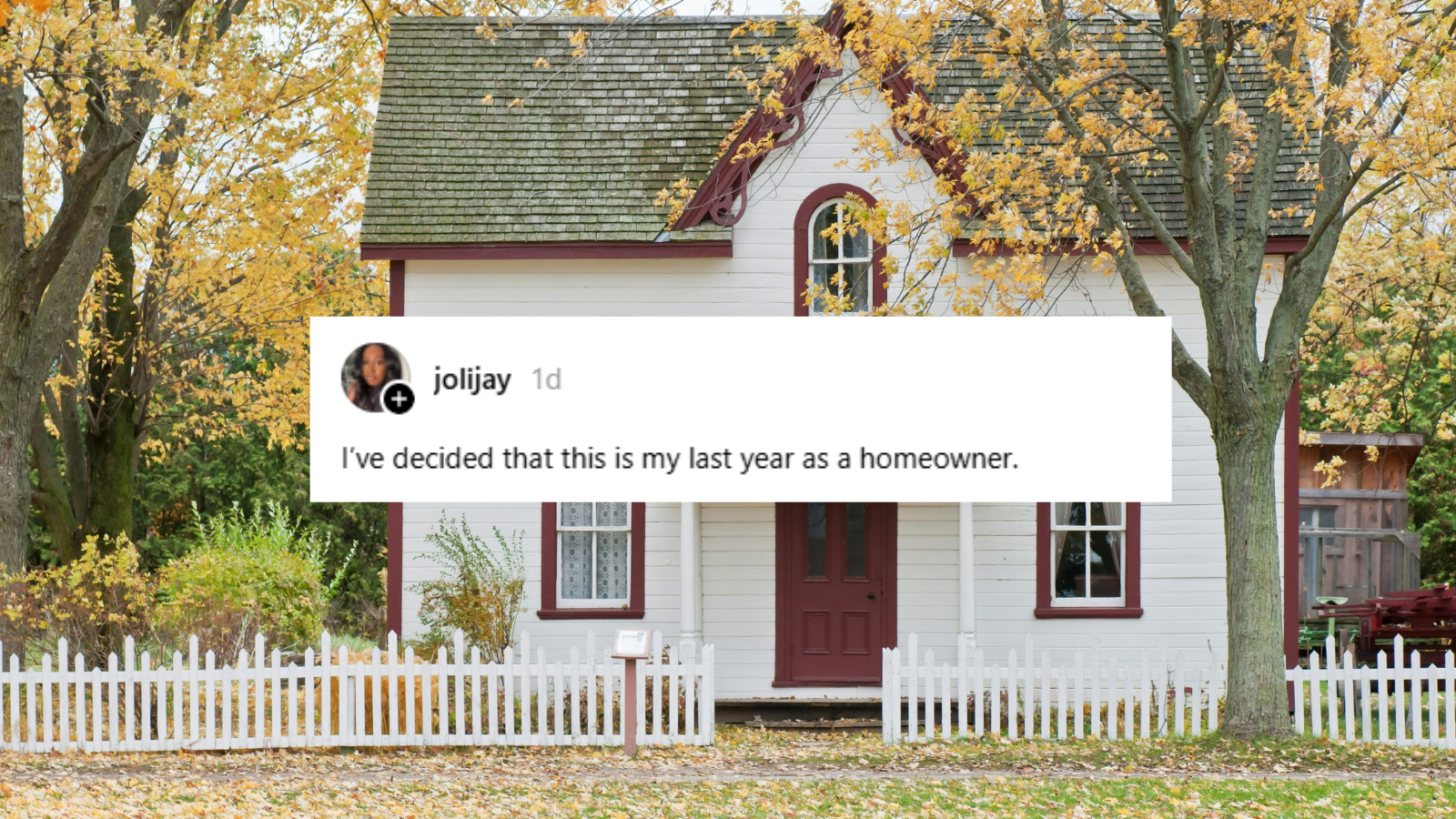 Last year as a homeowner post.