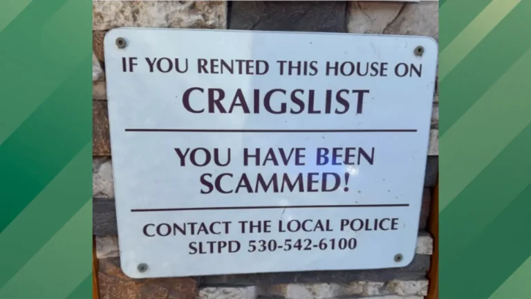 Craigslist scam sign.
