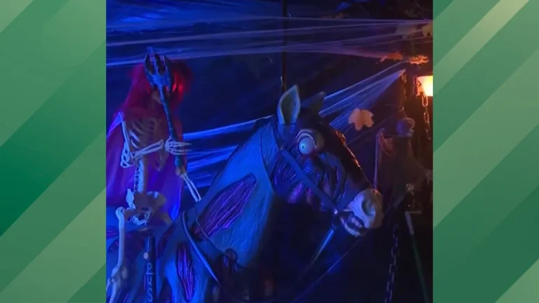 Town fights back against haunted display.