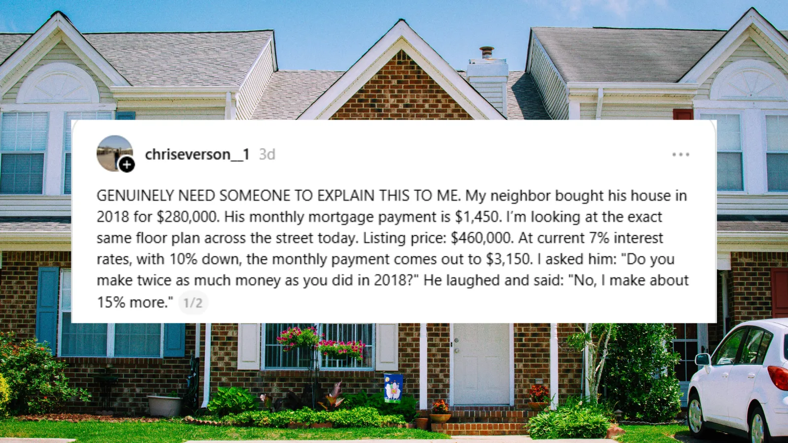 Rising home costs.