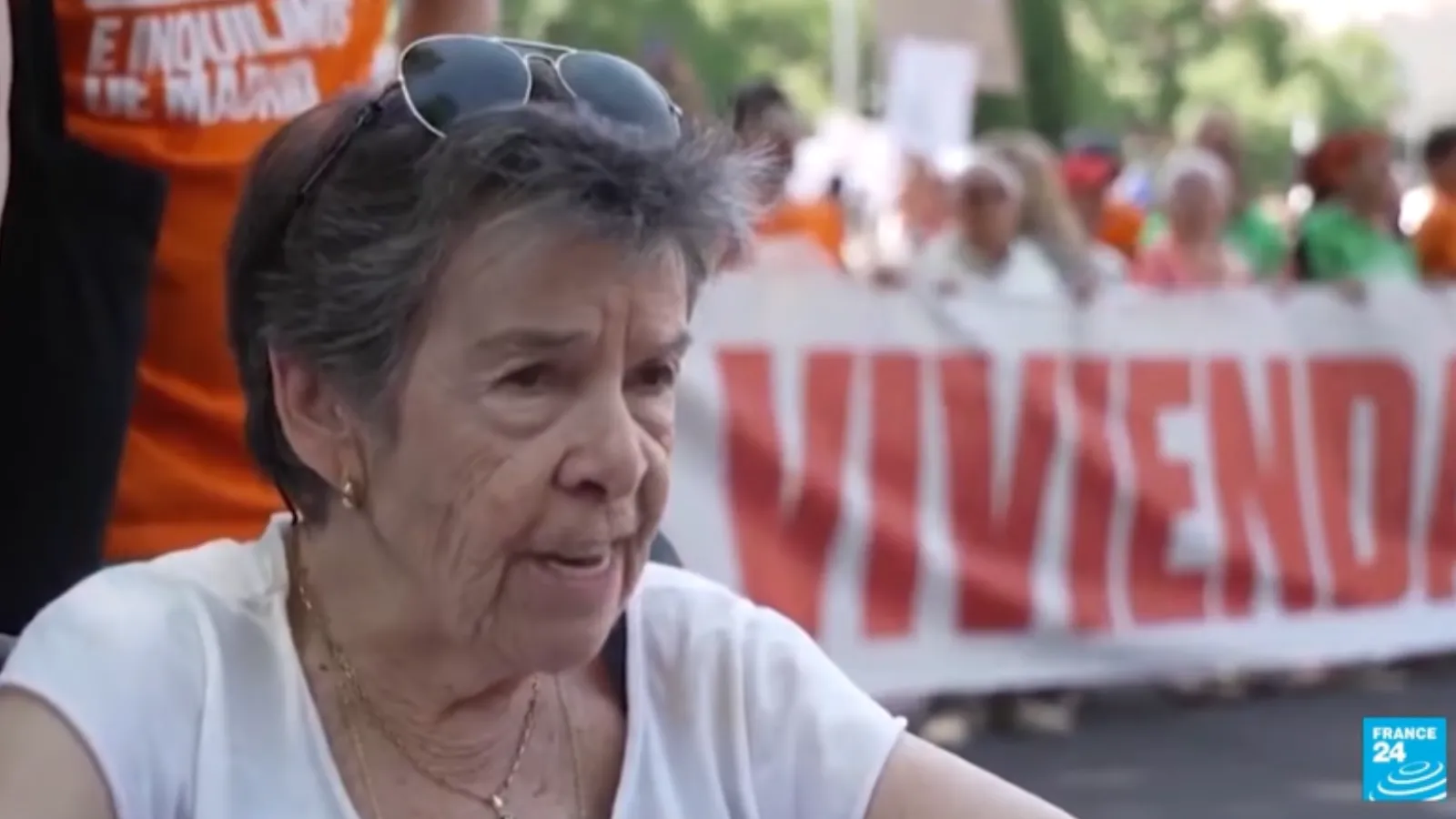 Spanish woman's eviction sparks protests.