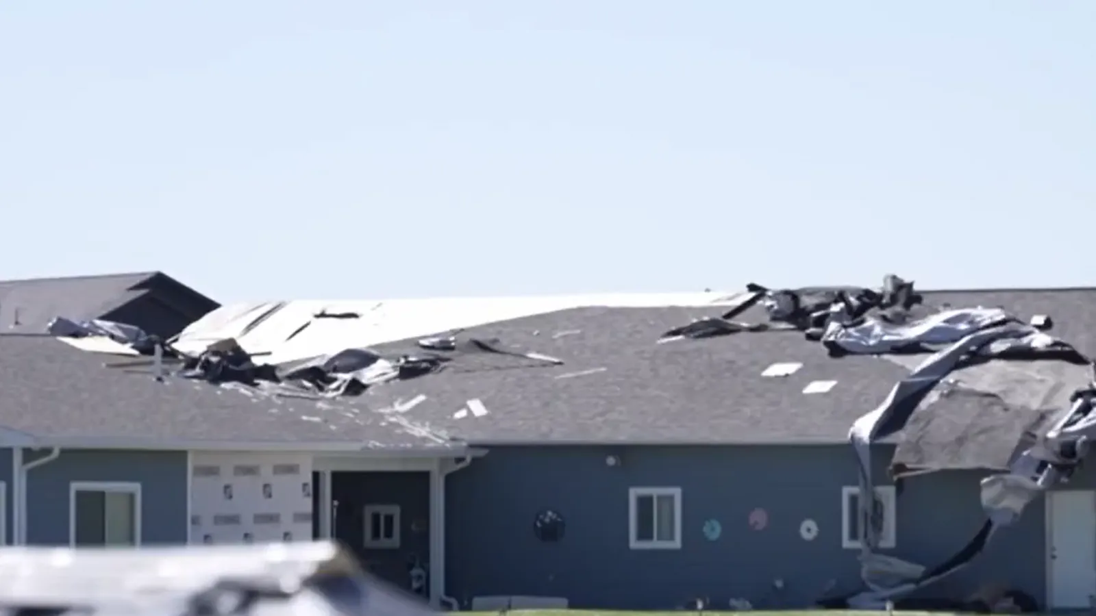 damaged roof.