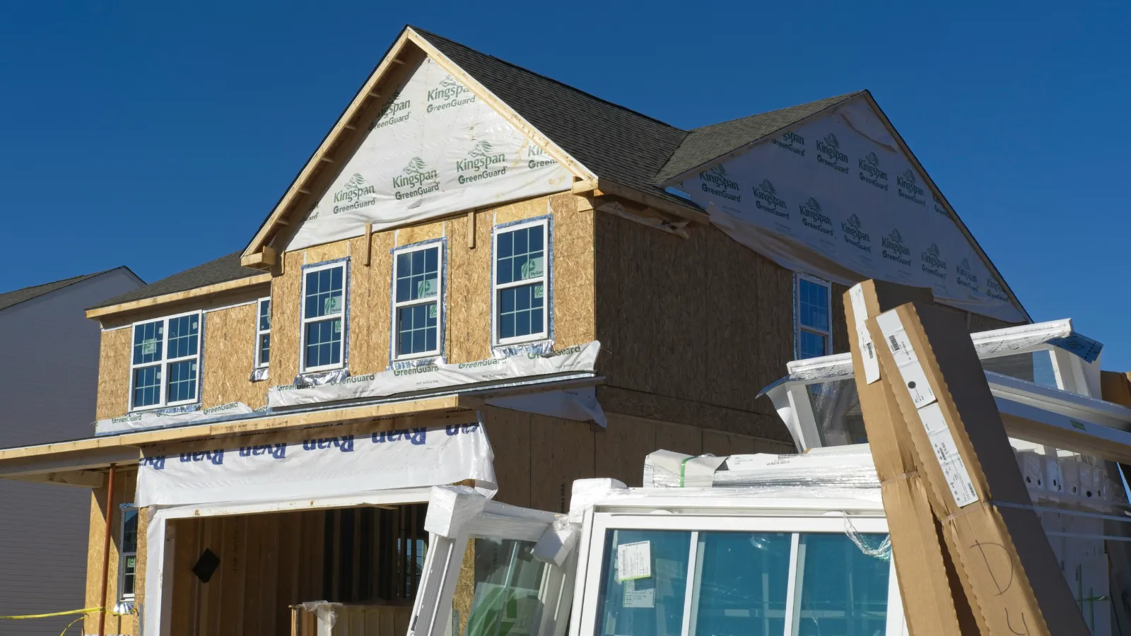 stock photo of home construction.
