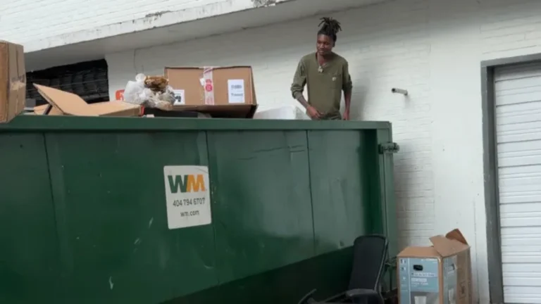 items in dumpster.