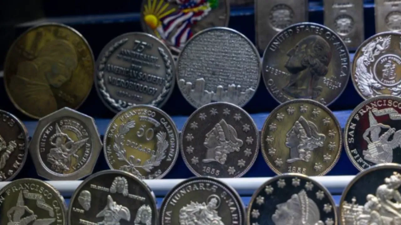 sample of silver coins.