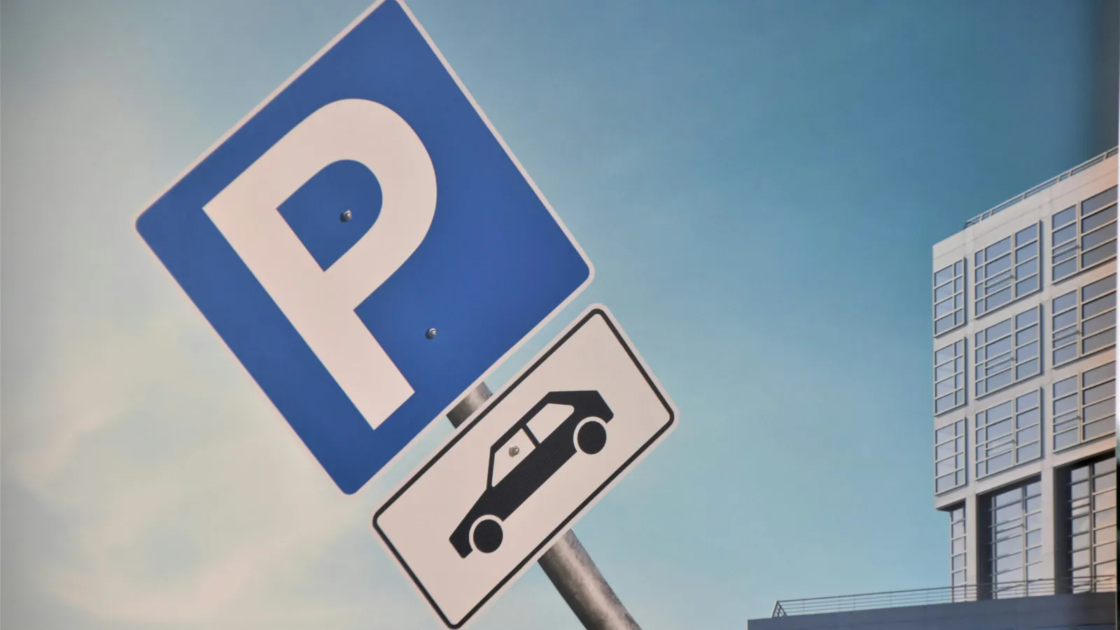 stock photo parking sign.