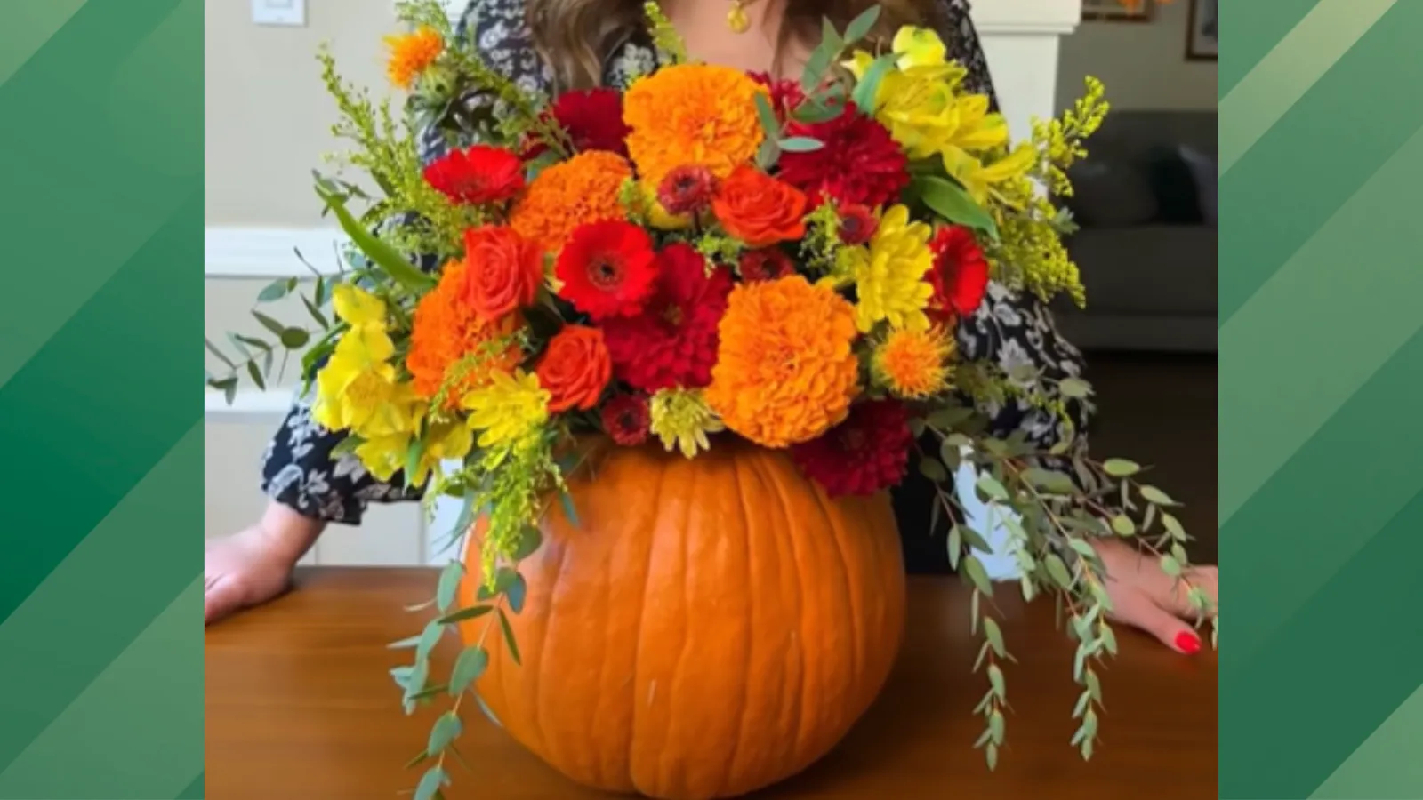 Fall centerpiece craft.
