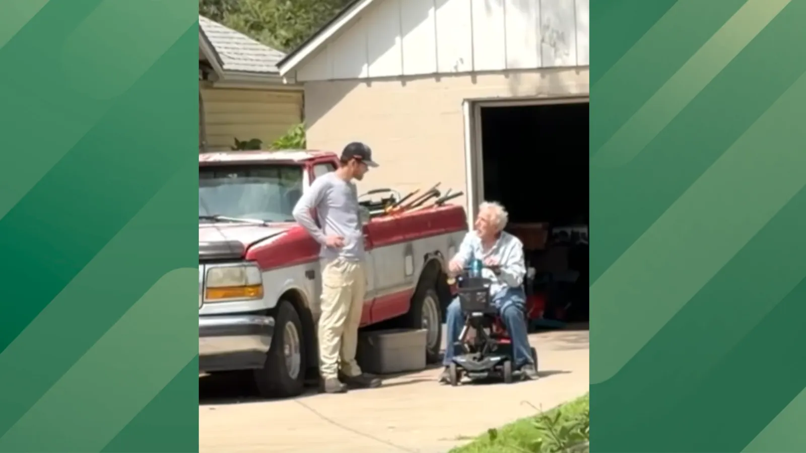 Man cleans yards for free.