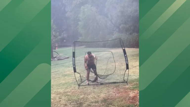 Man fights with armadillo.