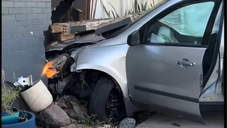 Crash into home.