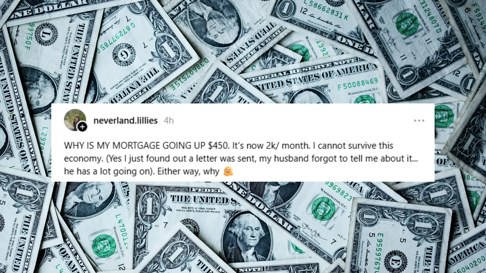 Increasing mortgage payment.