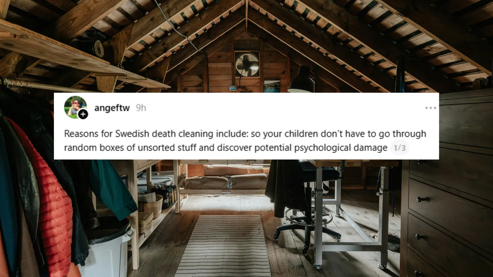 Swedish death cleaning post.