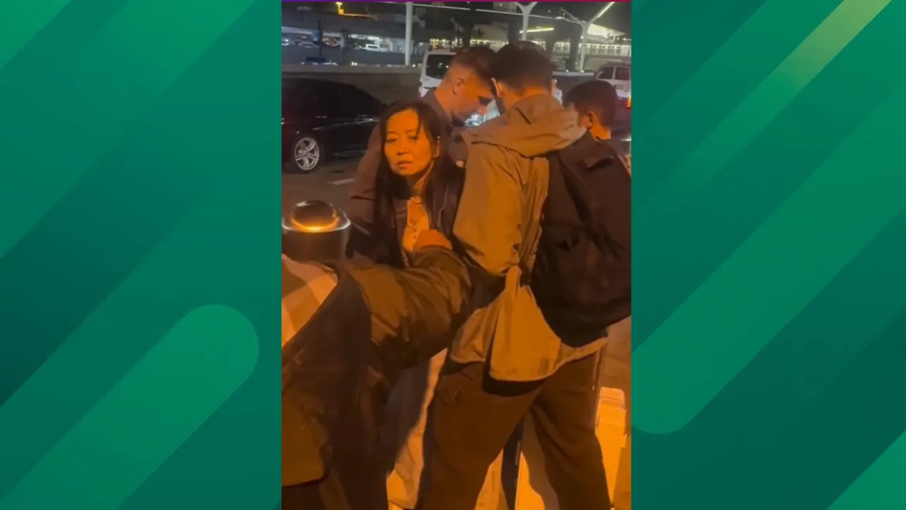 Woman detained by ICE agents at LAX.